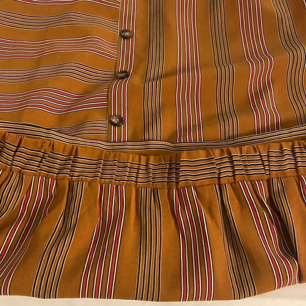 Multi Stripe Button Down Skirt Roolee Size Xxl Fa… - image 5
